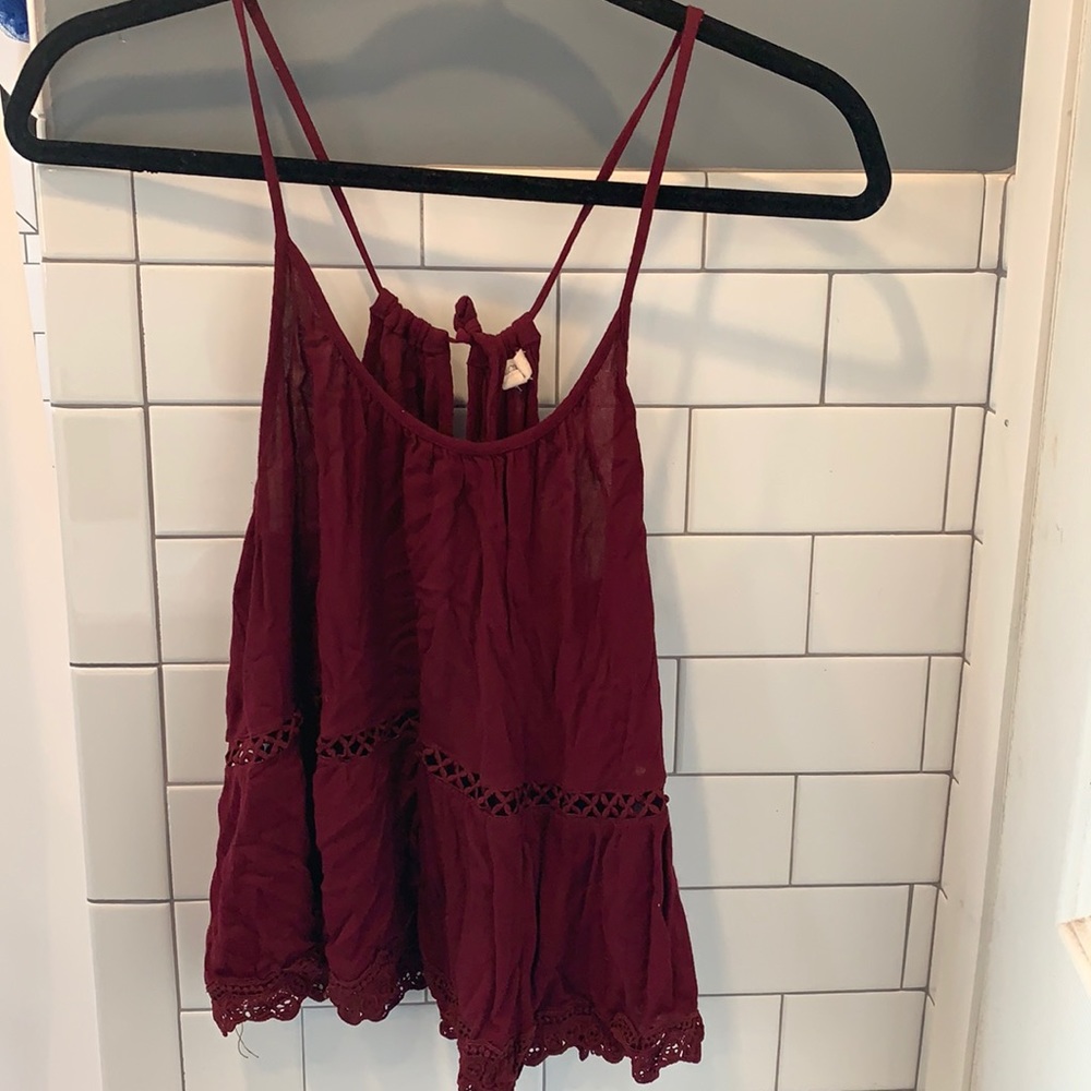 Burgundy tank top